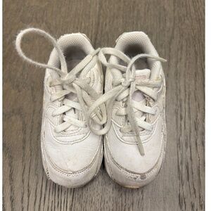 NIKE-Toddler White Leather Sneakers (Sz 6.5)